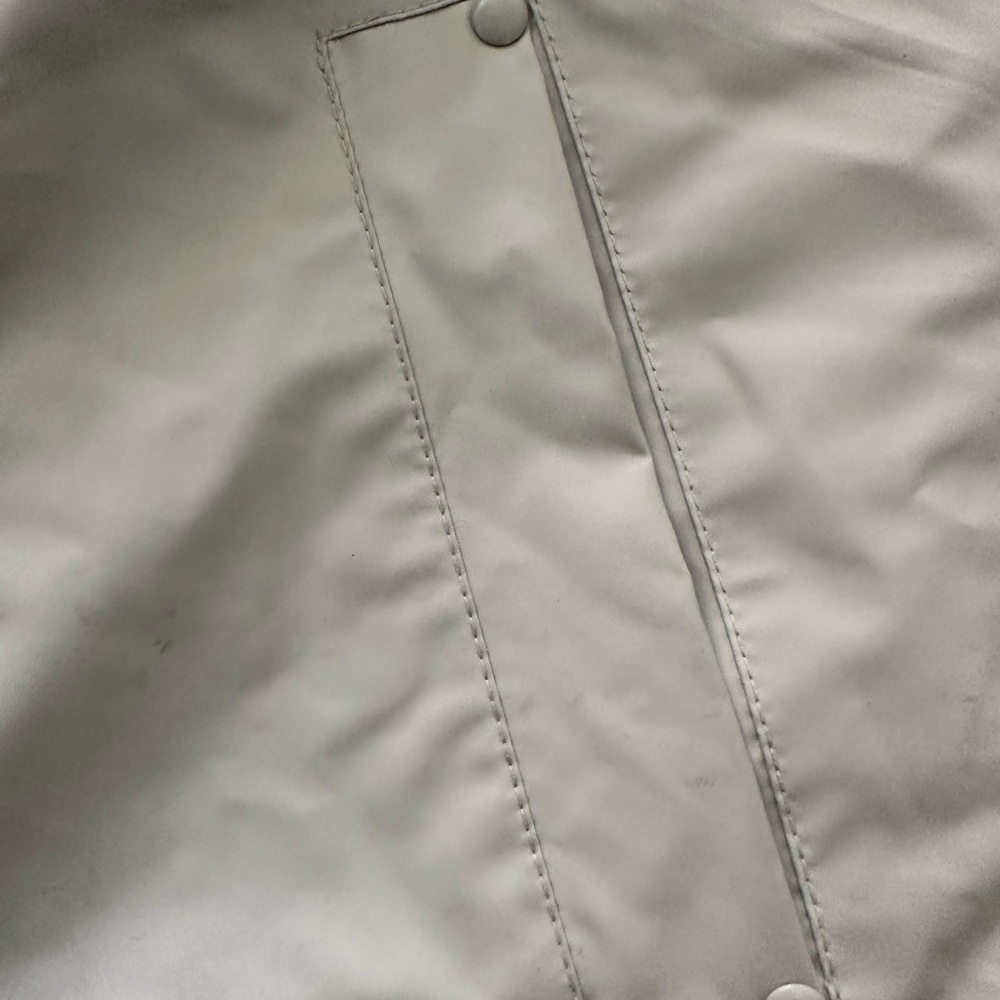 VINTAGE MISTY HARBOR RAIN JACKET Size medium cream/beige lined pre own as is - Picture 3 of 10